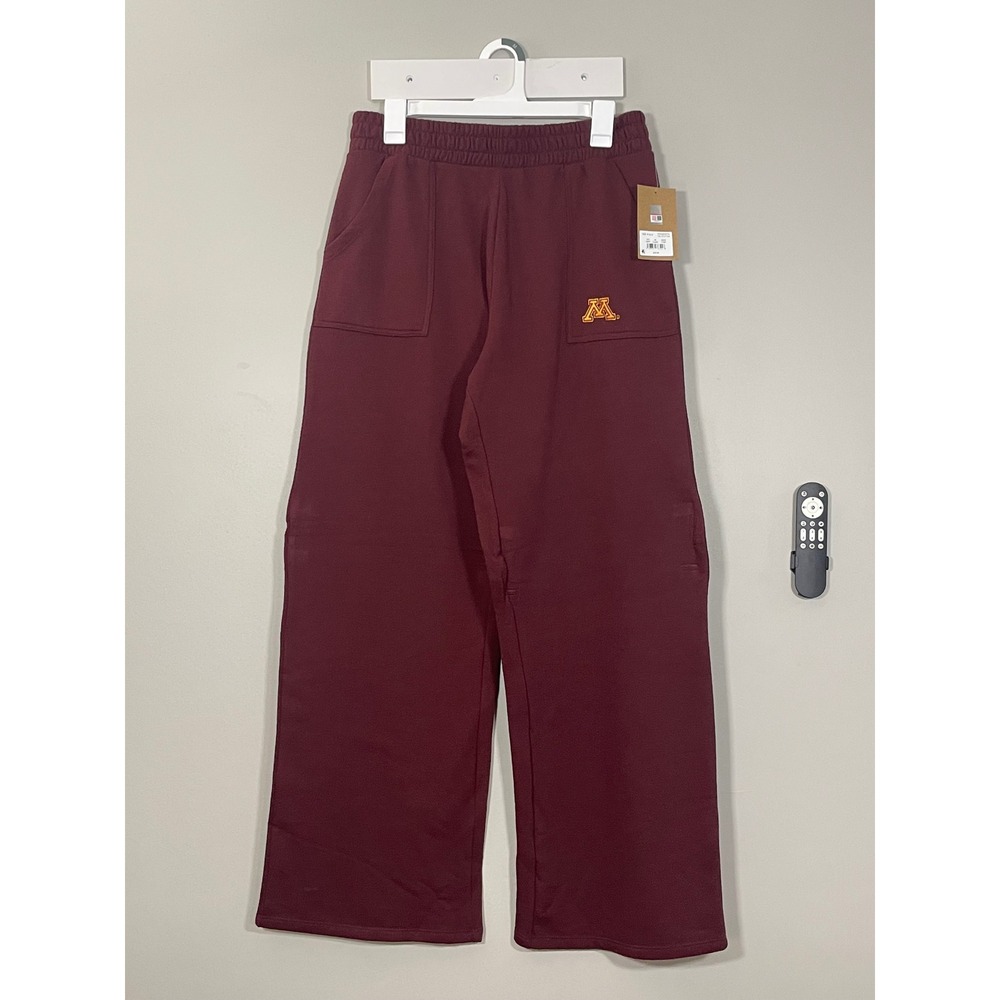 Rivalry Threads Minnesota Golden Gophers Sweatpants Women M Maroon NWT Wide Leg